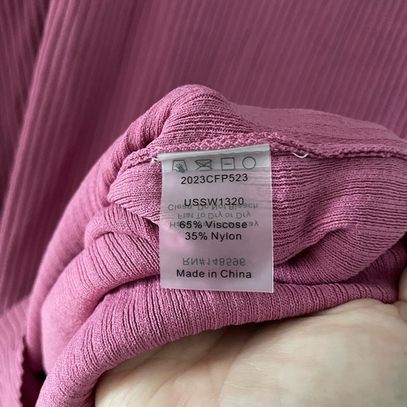 NWT Universal Standard Twist Knit Ribbed Dress Anemone Pink - Picture 9 of 11